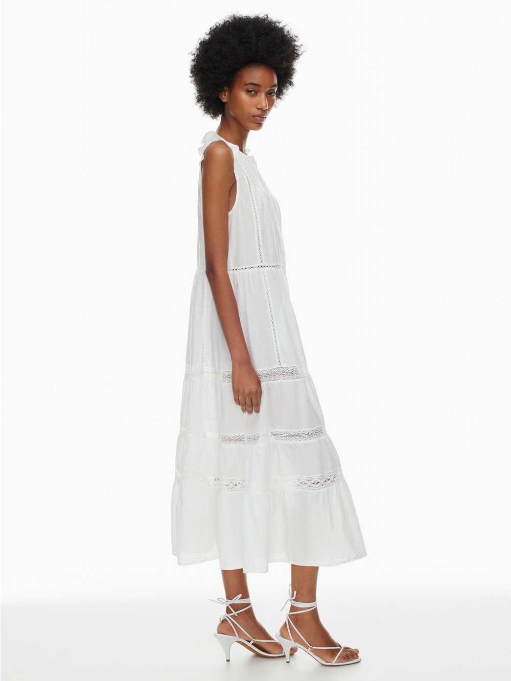 ON | fit and flare eyelet maxi dress | size large tall